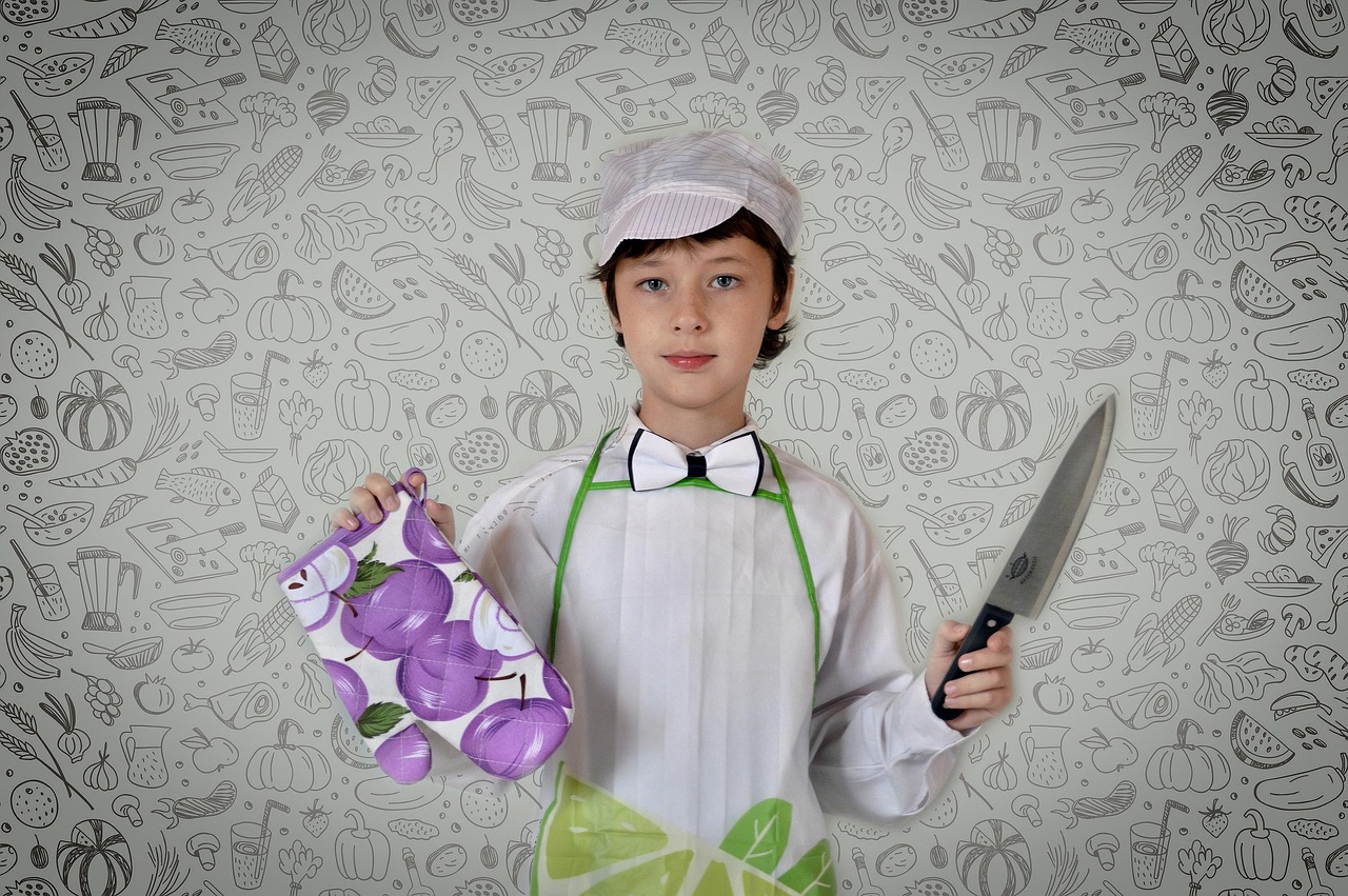 Cuisine, tablier, enfant ©Sunriseforever